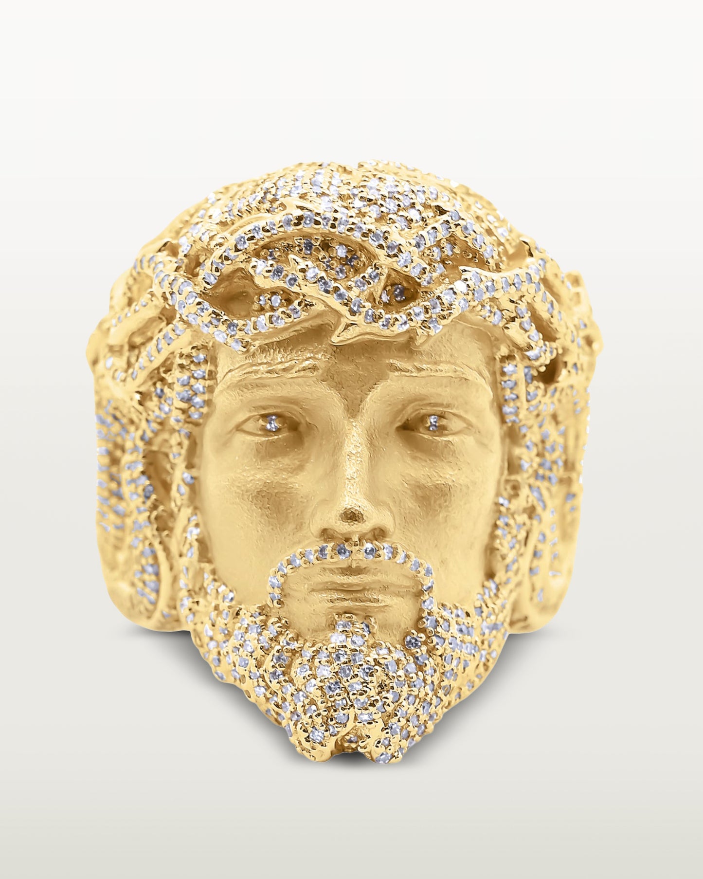 Anillo de oro con cabeza de Jesús
