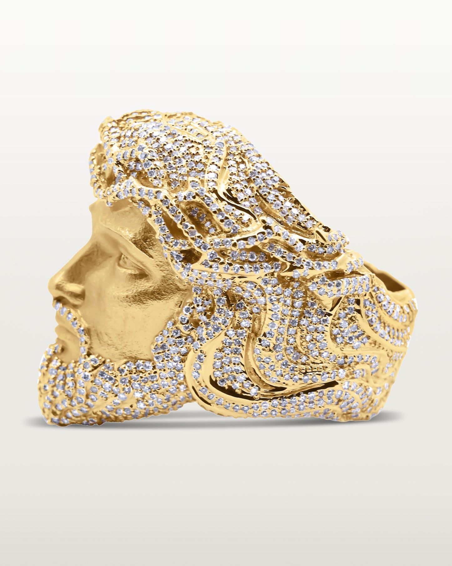 Anillo de oro con cabeza de Jesús