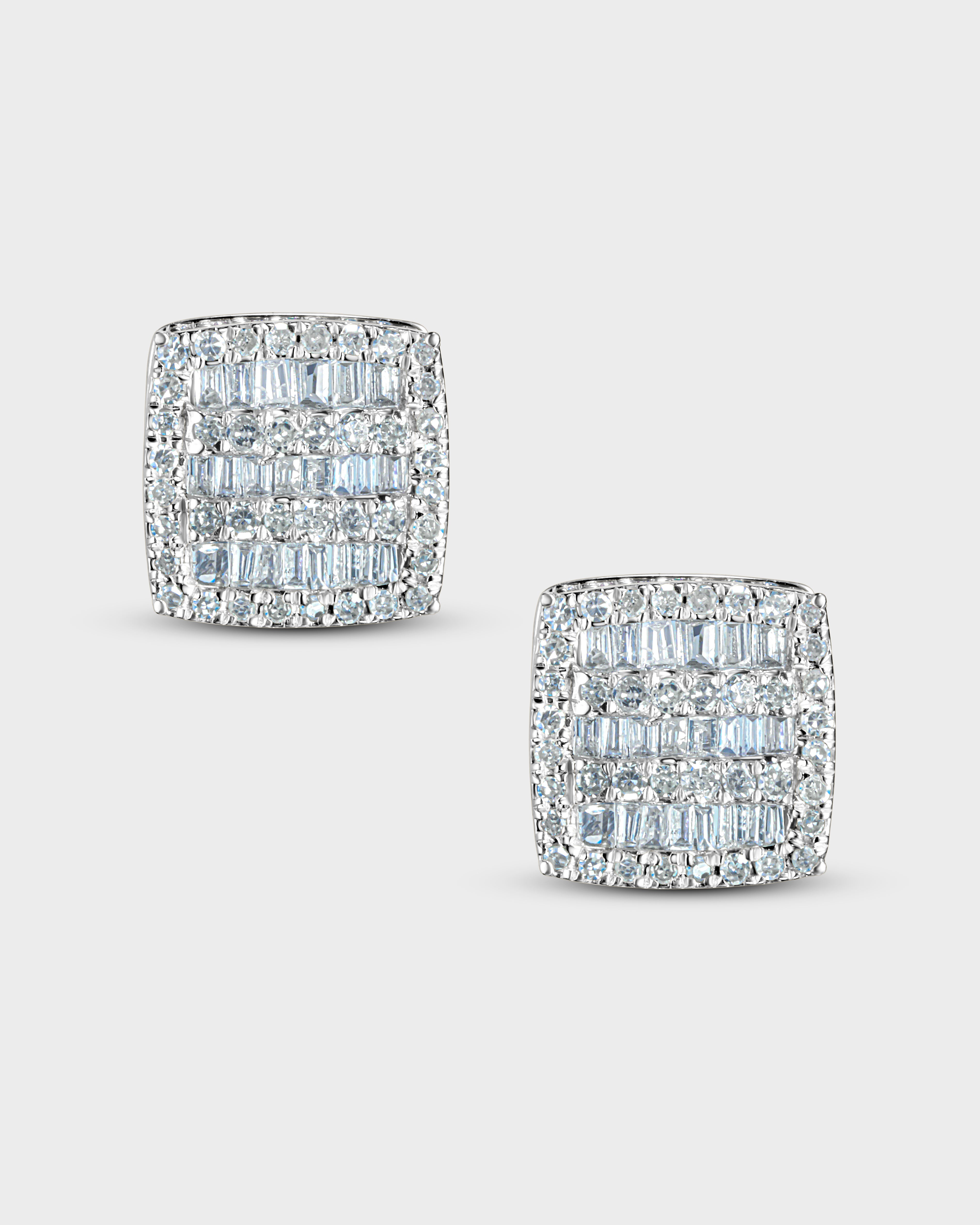 Oscar Stone Baguette Studs