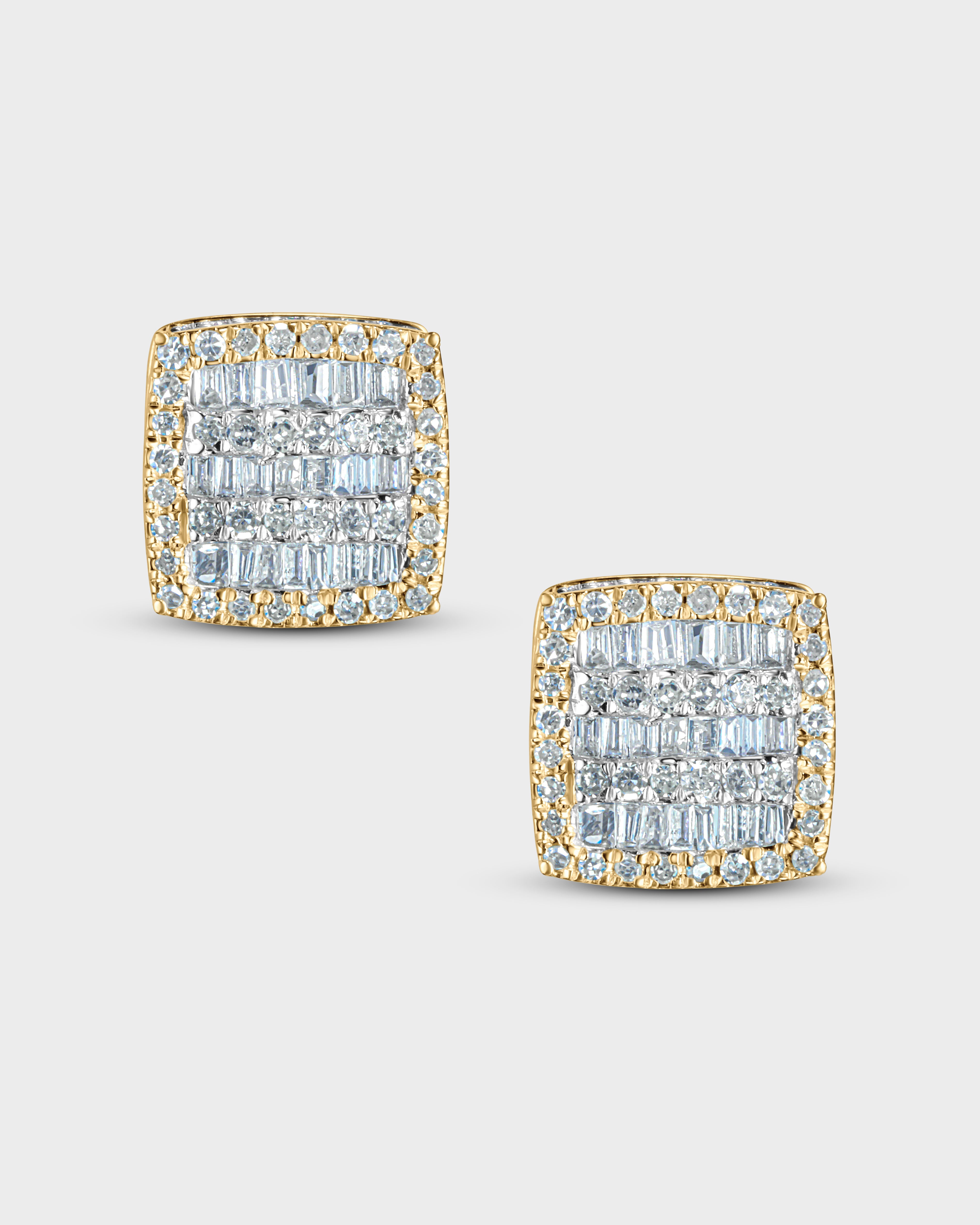 Oscar Stone Baguette Studs