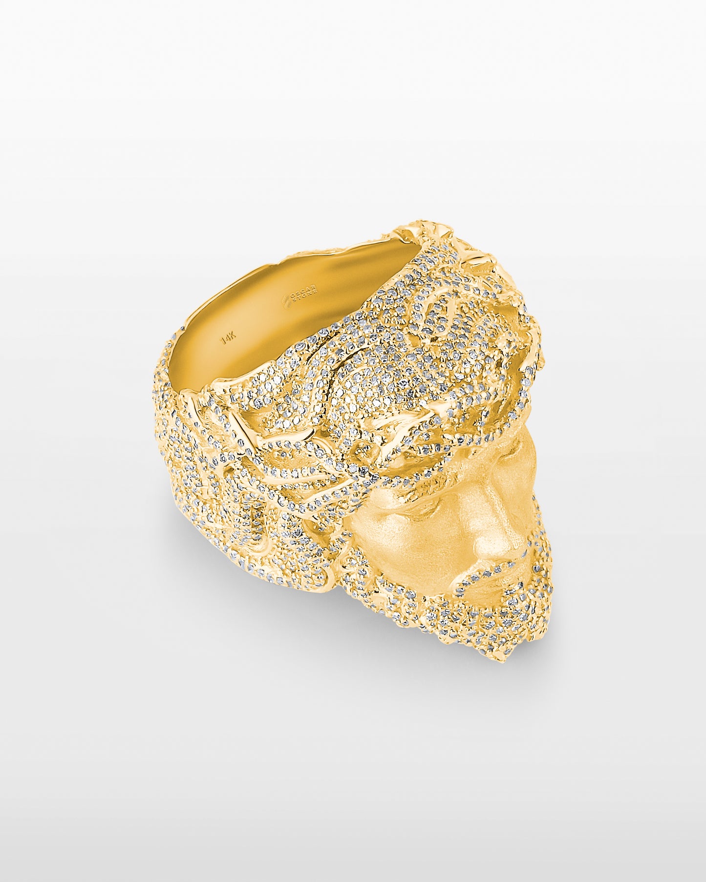 Anillo de oro con cabeza de Jesús