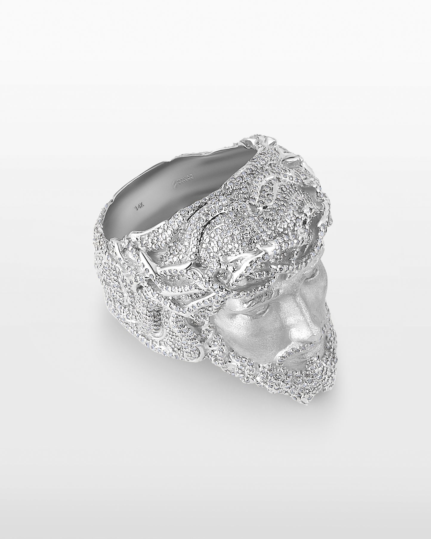 Anillo de oro con cabeza de Jesús