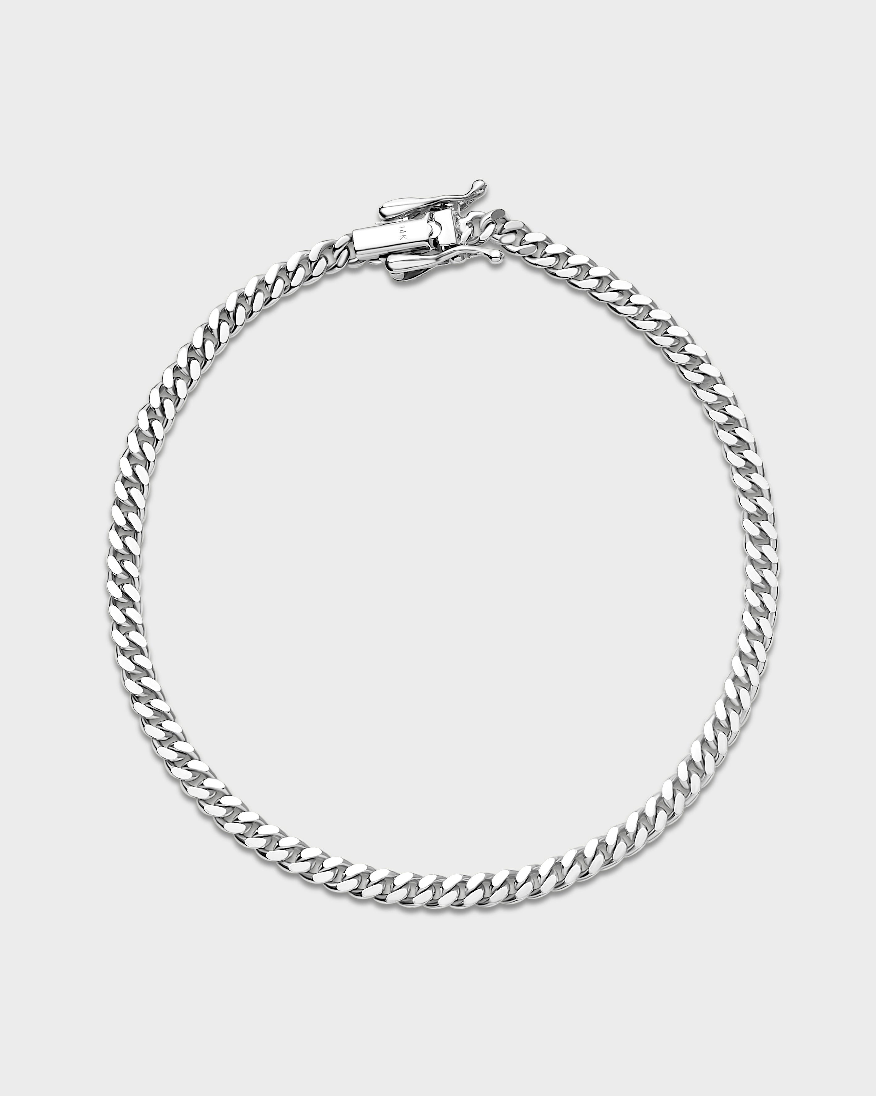 Pulsera de eslabones cubanos de Miami de oro de 3 mm