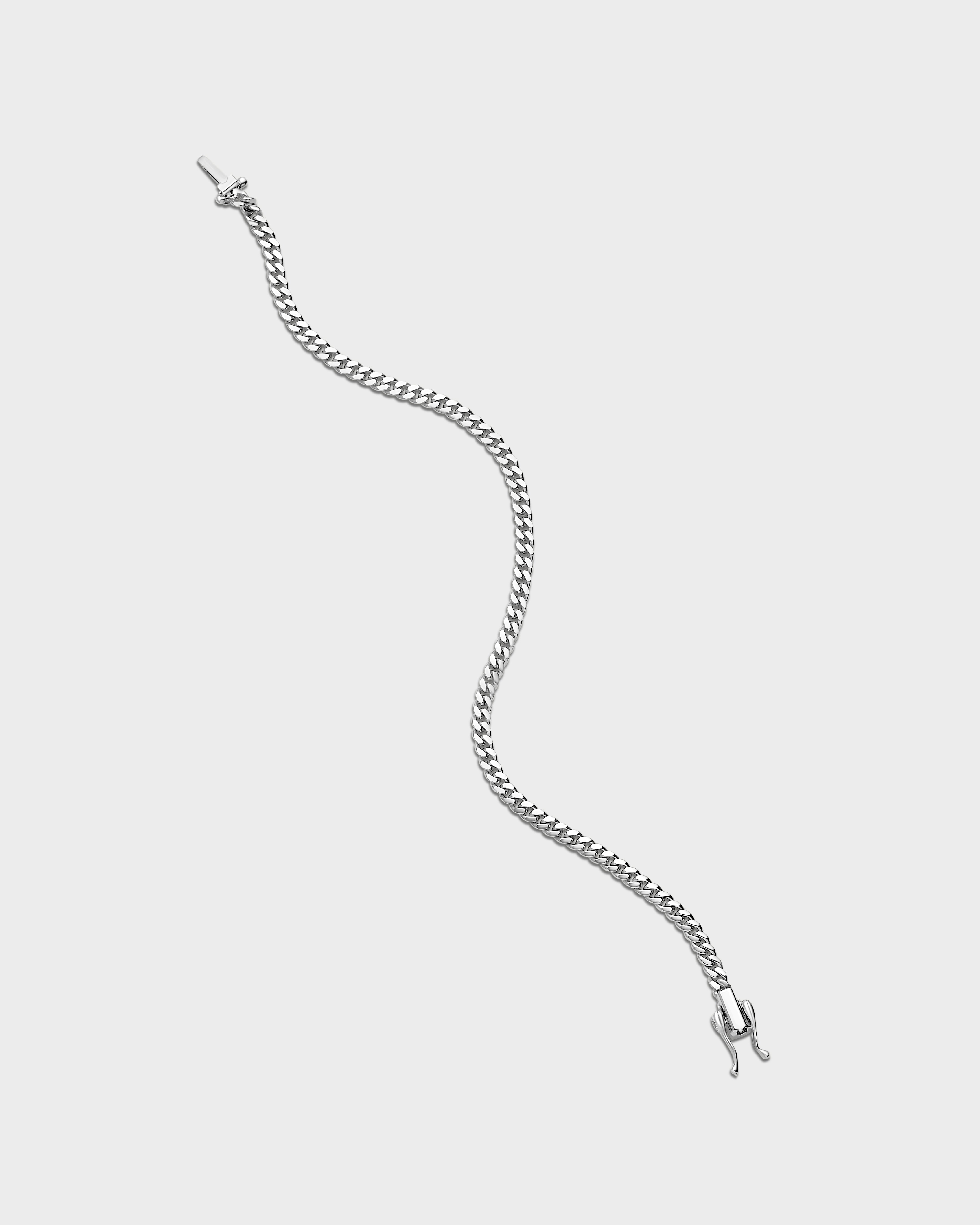 Pulsera de eslabones cubanos de Miami de oro de 3 mm
