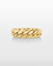 Anillo de eslabones cubanos de Miami de oro de 7 mm