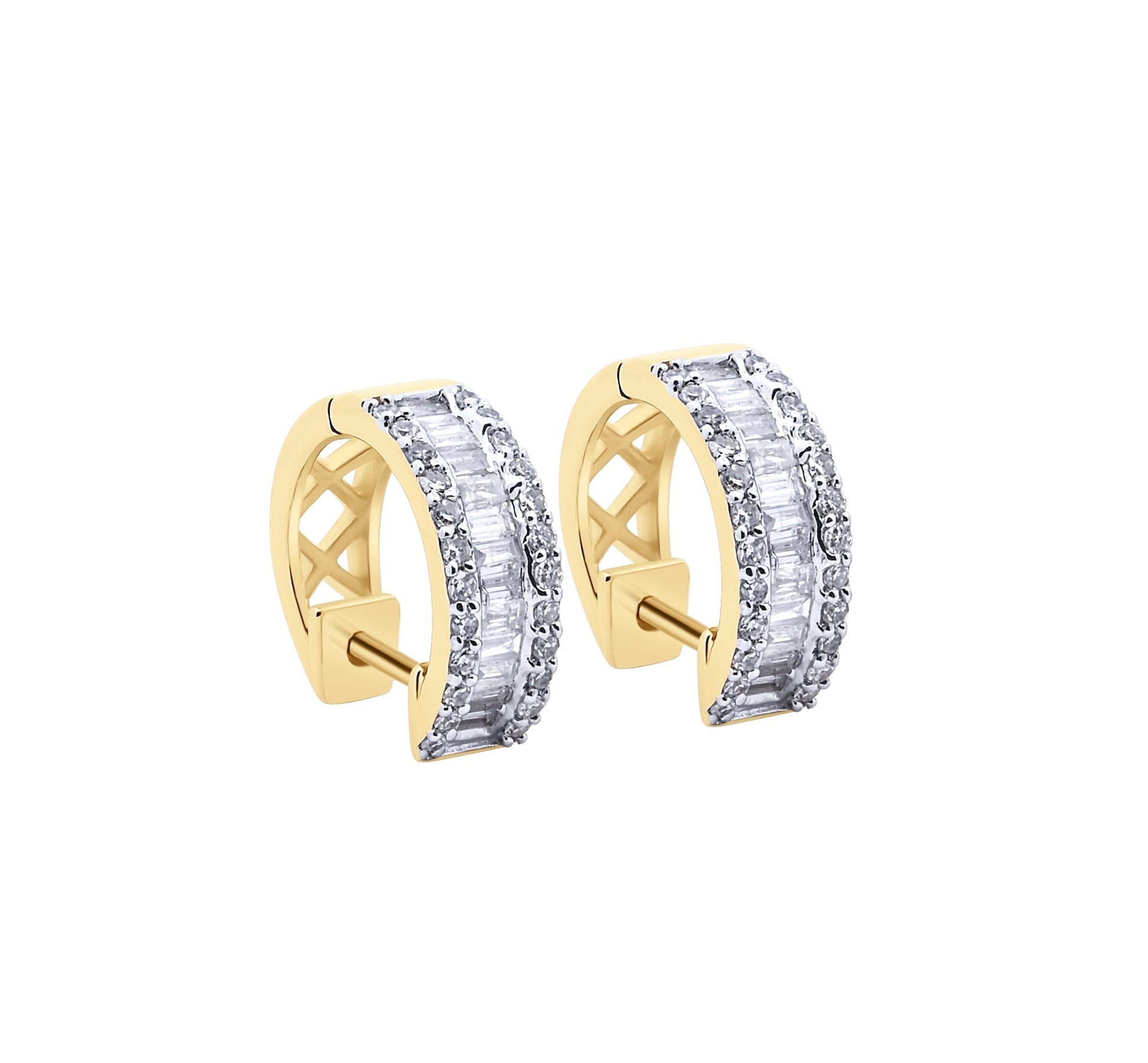 Elevate Your Style with Iced White Gold Hoop Earrings