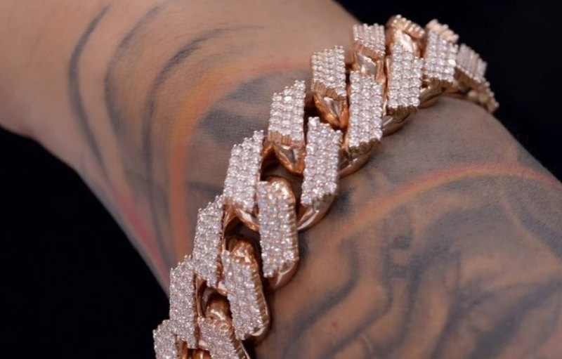 Elevate Your Style with the Oscar Stone 14K Rose Gold Cuban Bracelet