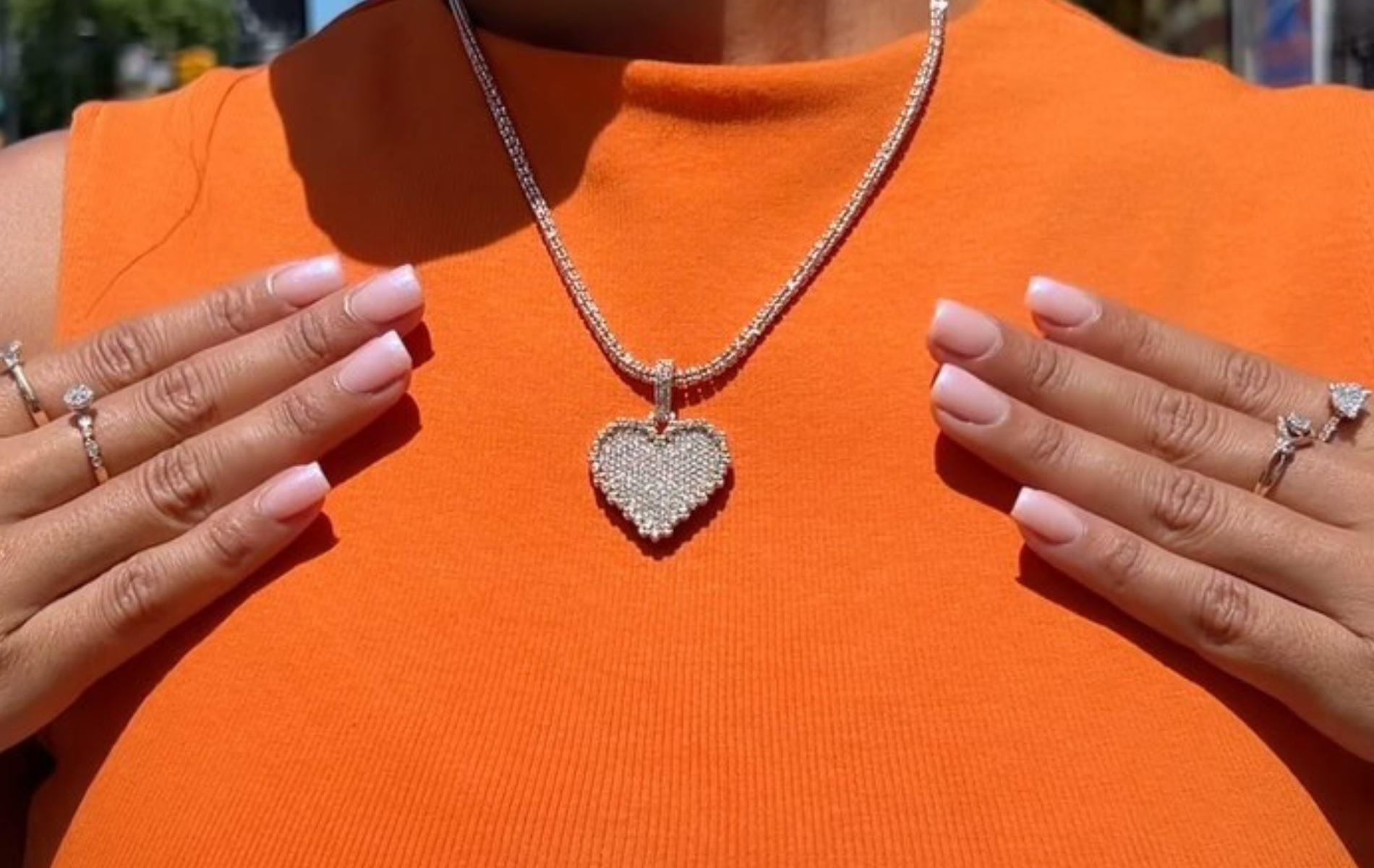 The Allure of a 14K ICE Chain Rose Gold with Diamond Heart Pendant