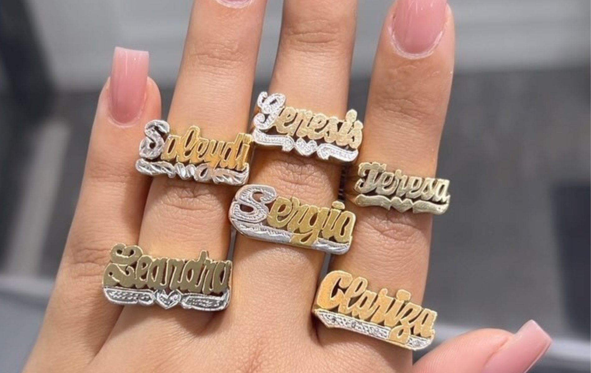 Stunning 14k Name Rings with Oscar Stone: A Timeless Accessory