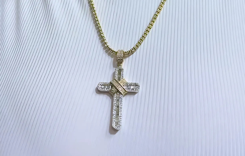 Elevate Your Style with the 14K Luster Chain and Cross Pendant