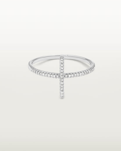 Faithful Grace Diamond Cross Ring