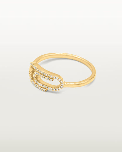 Golden Loop Diamond Ring