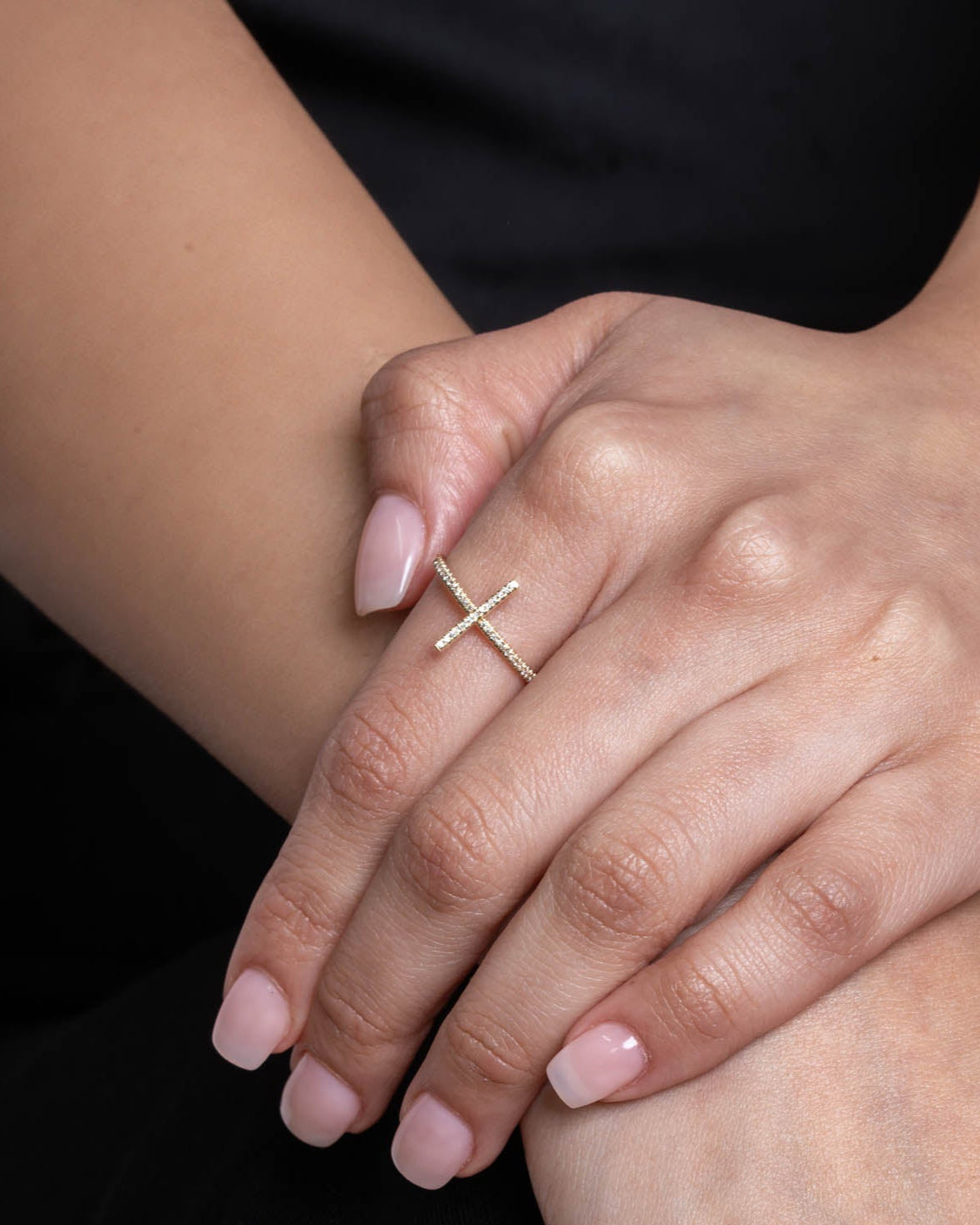 Faithful Grace Diamond Cross Ring