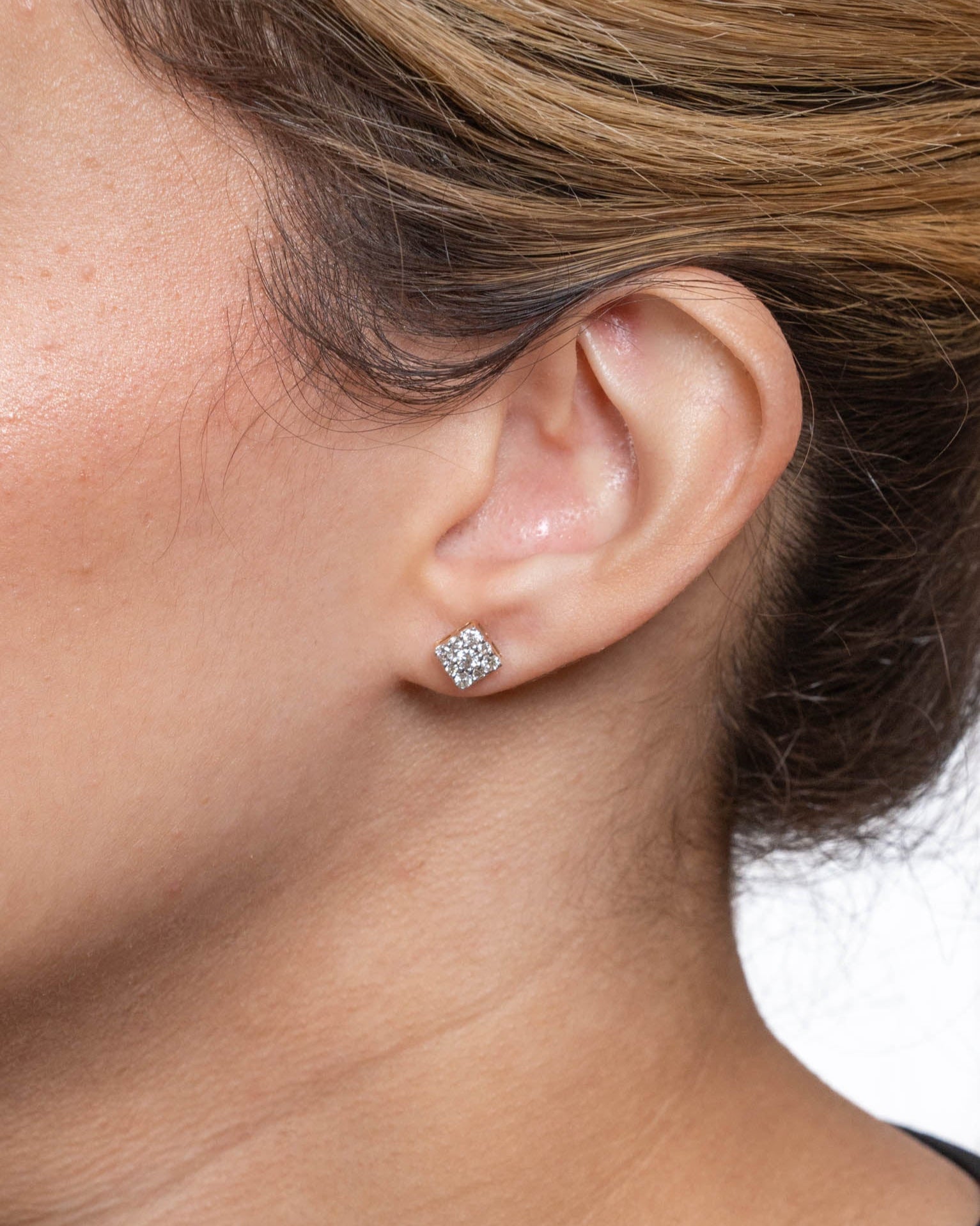 14K Radiance Square Studs
