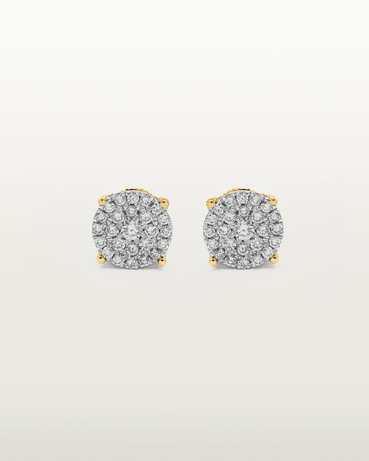 Luminous Cluster Diamond Stud Earring