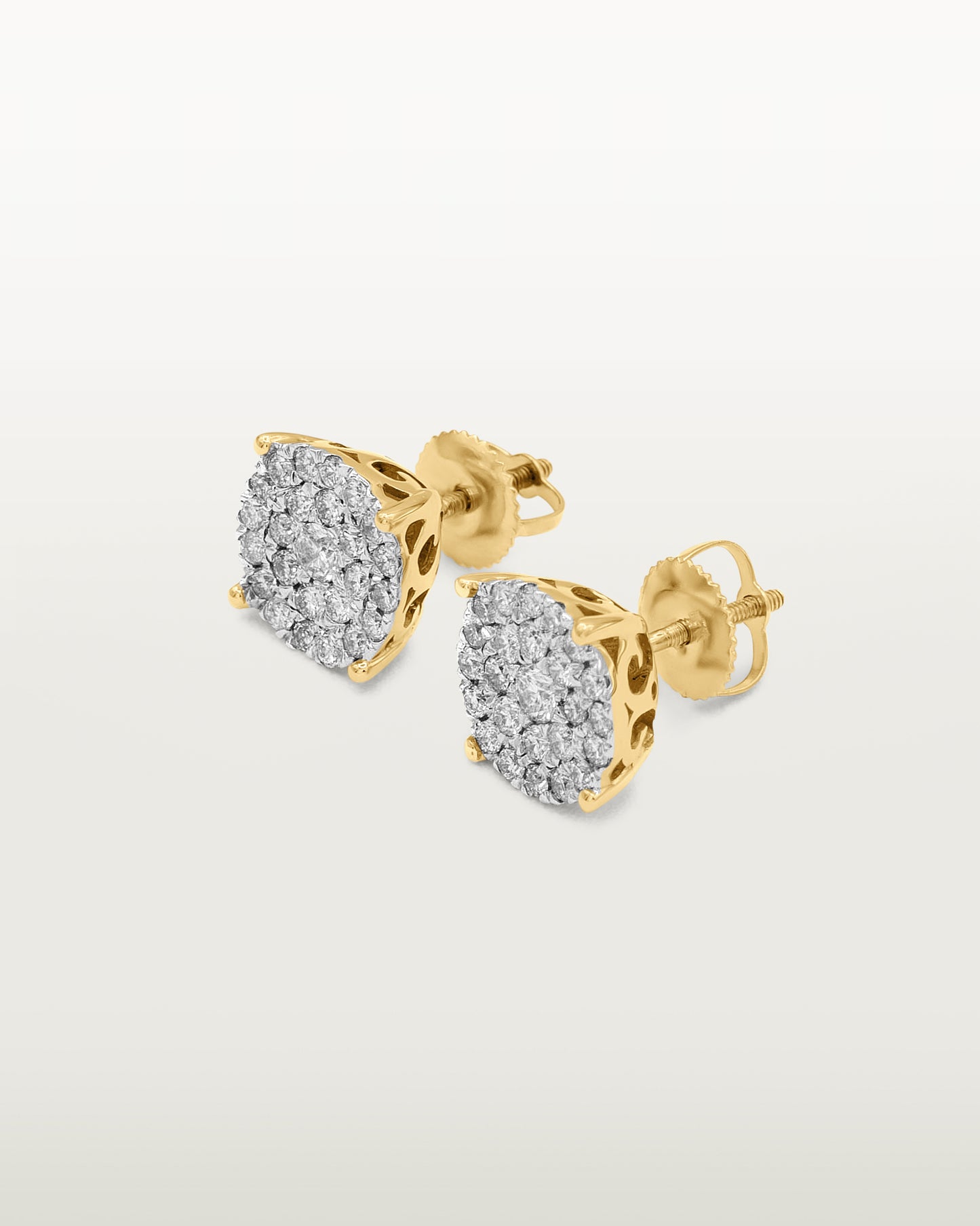 Luminous Cluster Diamond Stud Earring