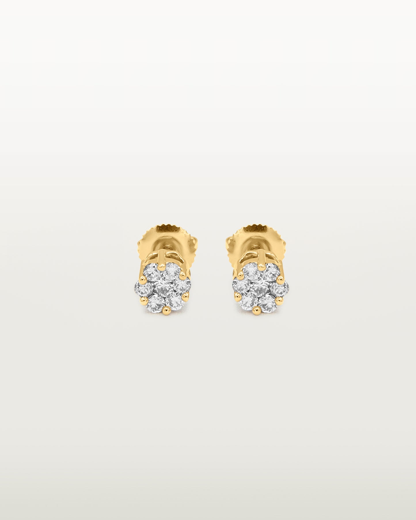 Floral Glow Diamond Stud Earrings