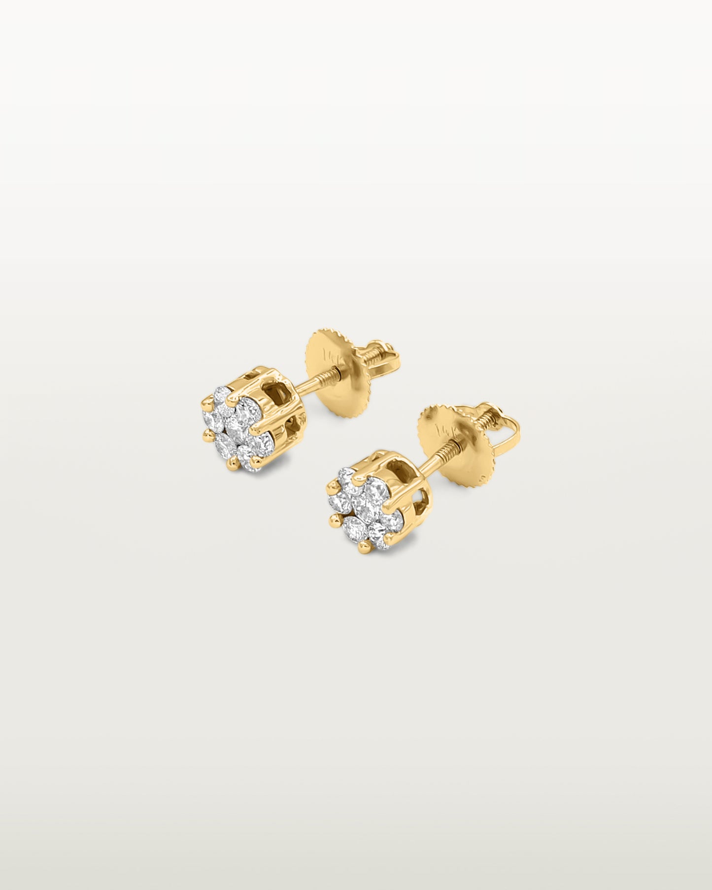 Floral Glow Diamond Stud Earrings LG