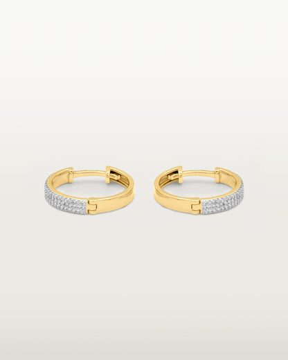 Shimmering Diamond Hoops