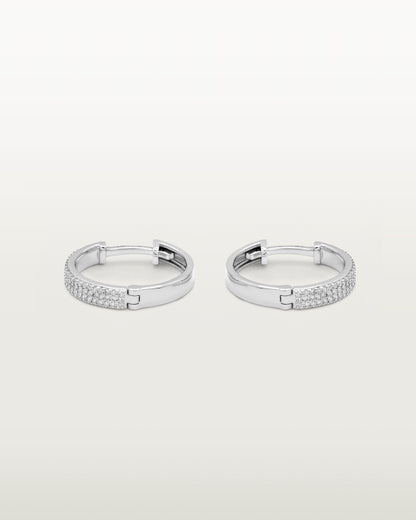 Shimmering Diamond Hoops