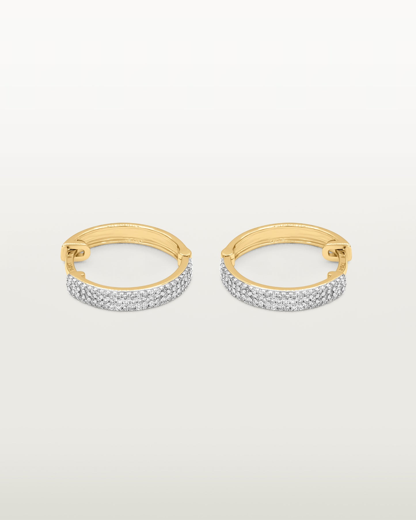 Shimmering Diamond Hoops