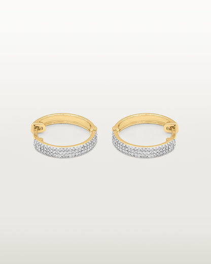 Shimmering Diamond Hoops