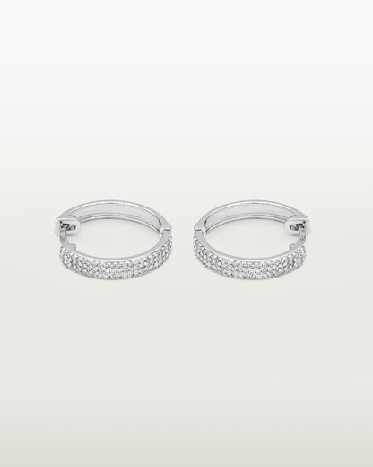 Shimmering Diamond Hoops