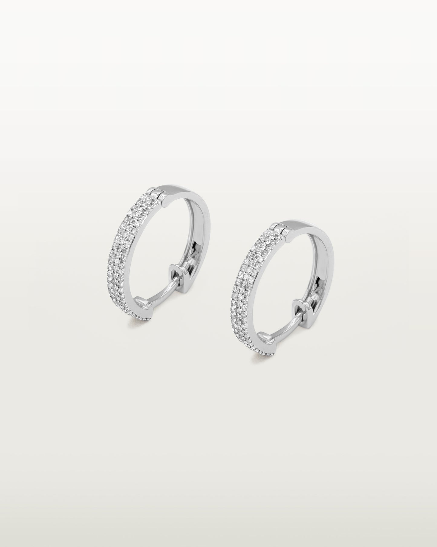 Shimmering Diamond Hoops