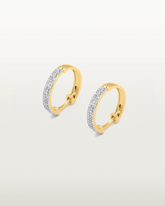 Shimmering Diamond Hoops