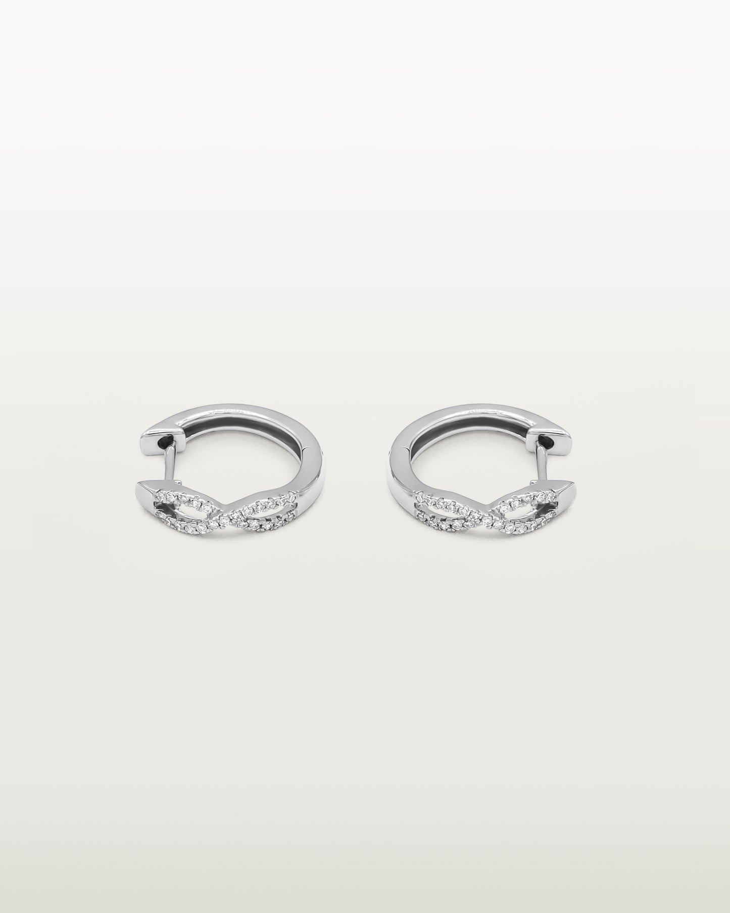 14K Infinity Spark Diamond Hoops