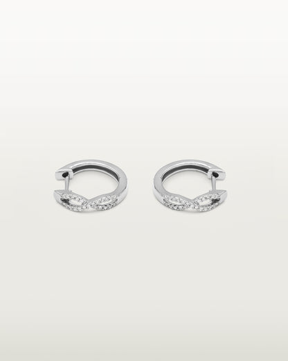 14K Infinity Spark Diamond Hoops