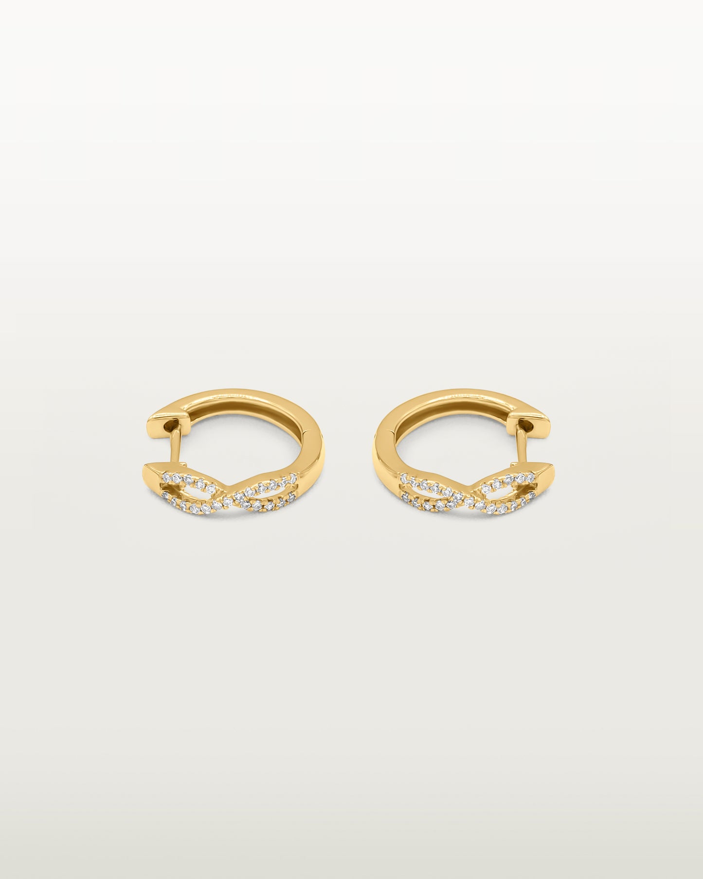 14K Infinity Spark Diamond Hoops