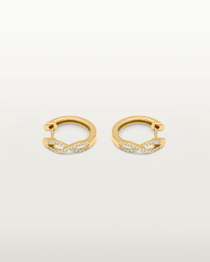 14K Infinity Spark Diamond Hoops