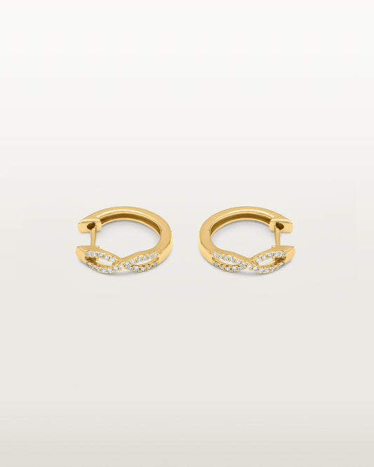 14K Infinity Spark Diamond Hoops