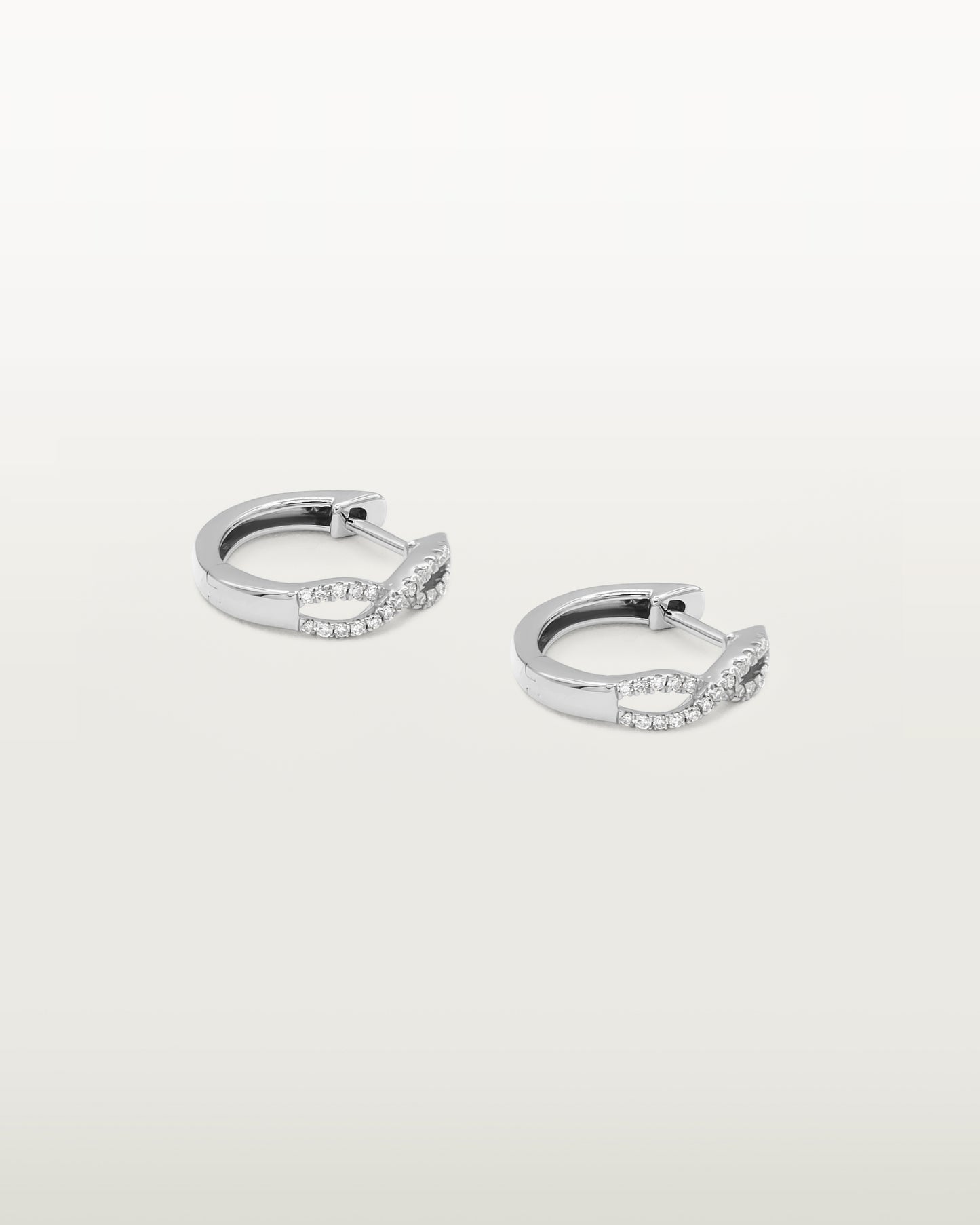 14K Infinity Spark Diamond Hoops