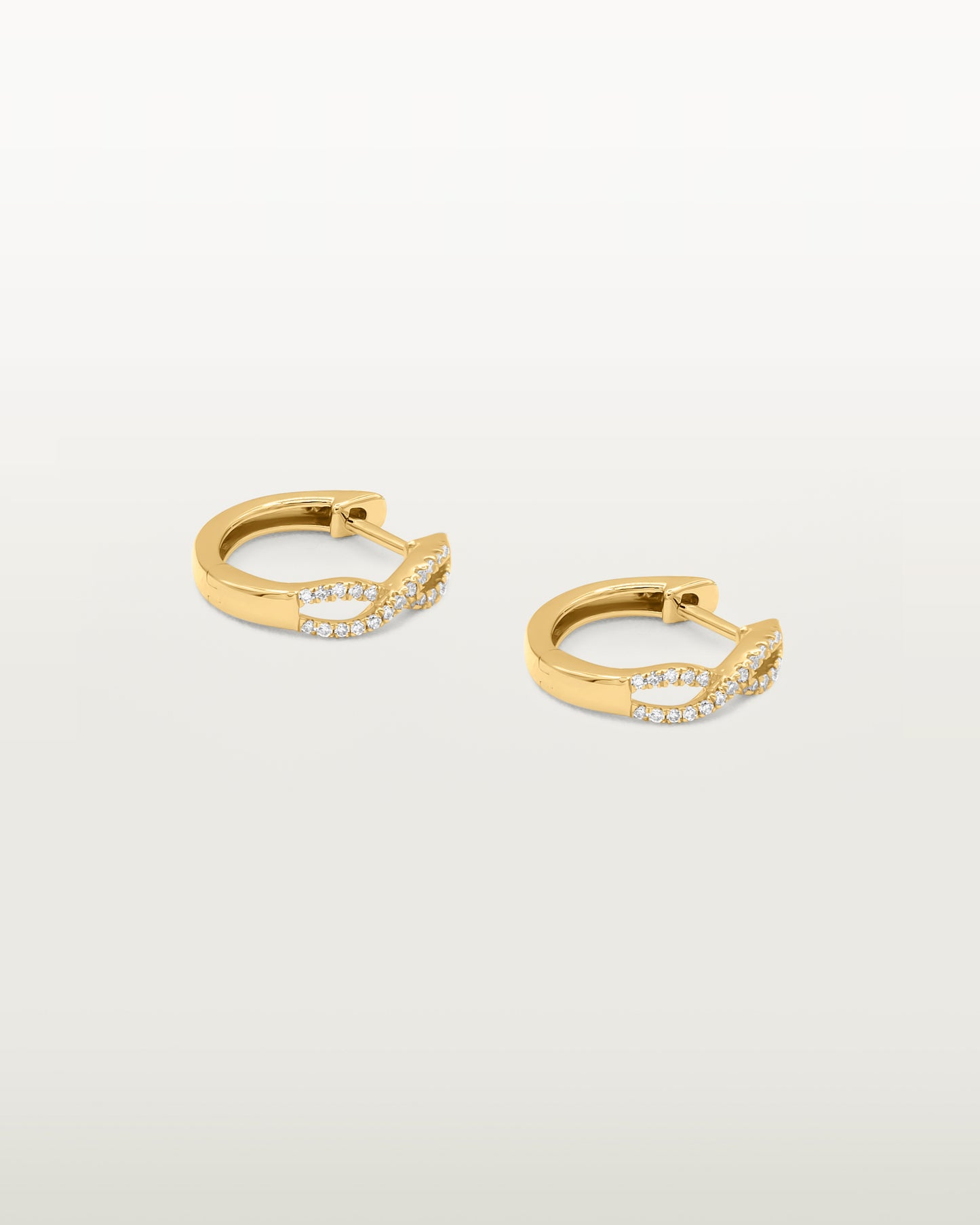 14K Infinity Spark Diamond Hoops