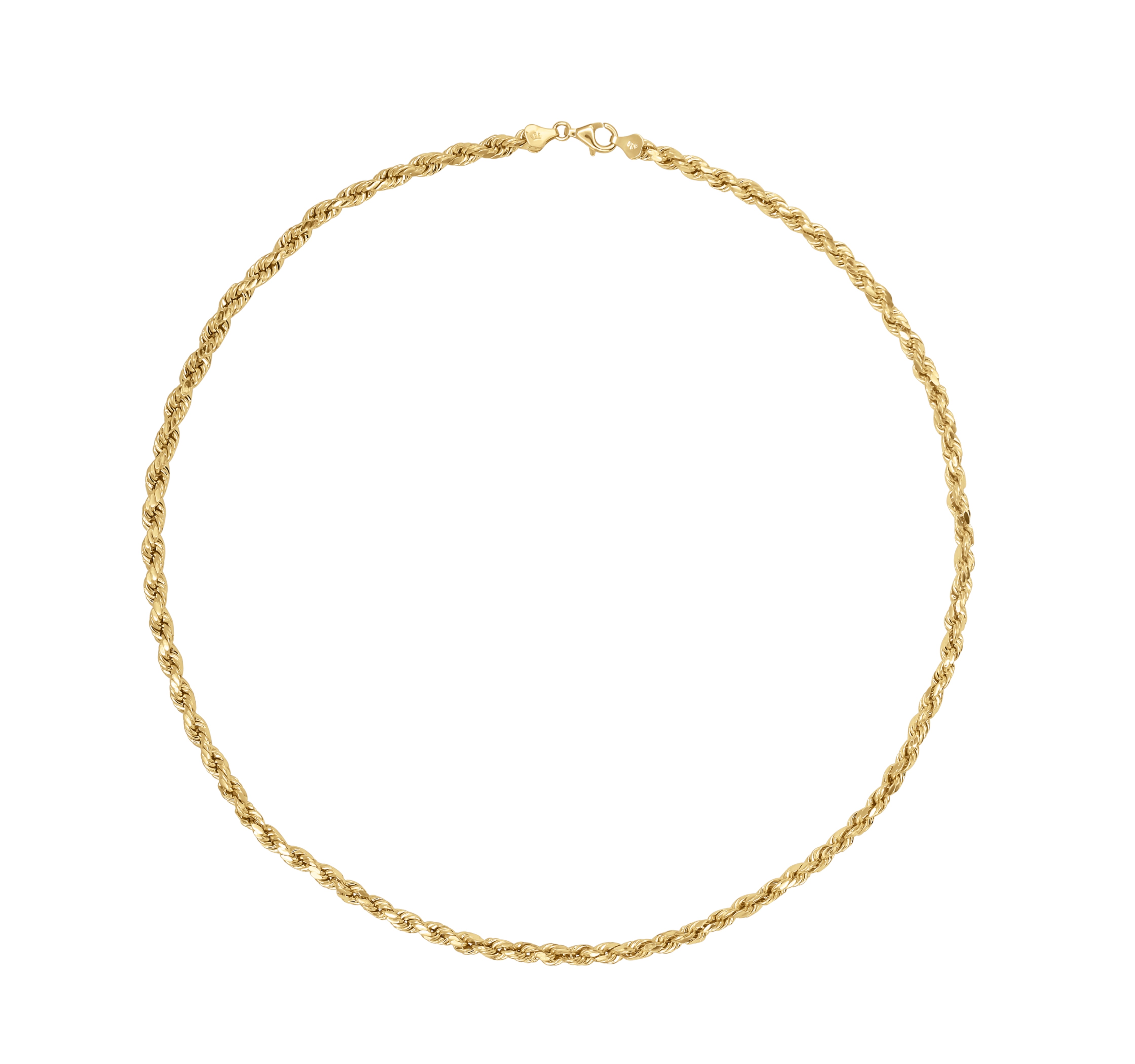 Solid Gold Rope Chain 3.5mm