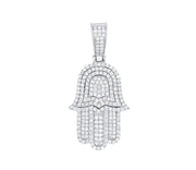 Iced Out Hamsa Hand Pendant