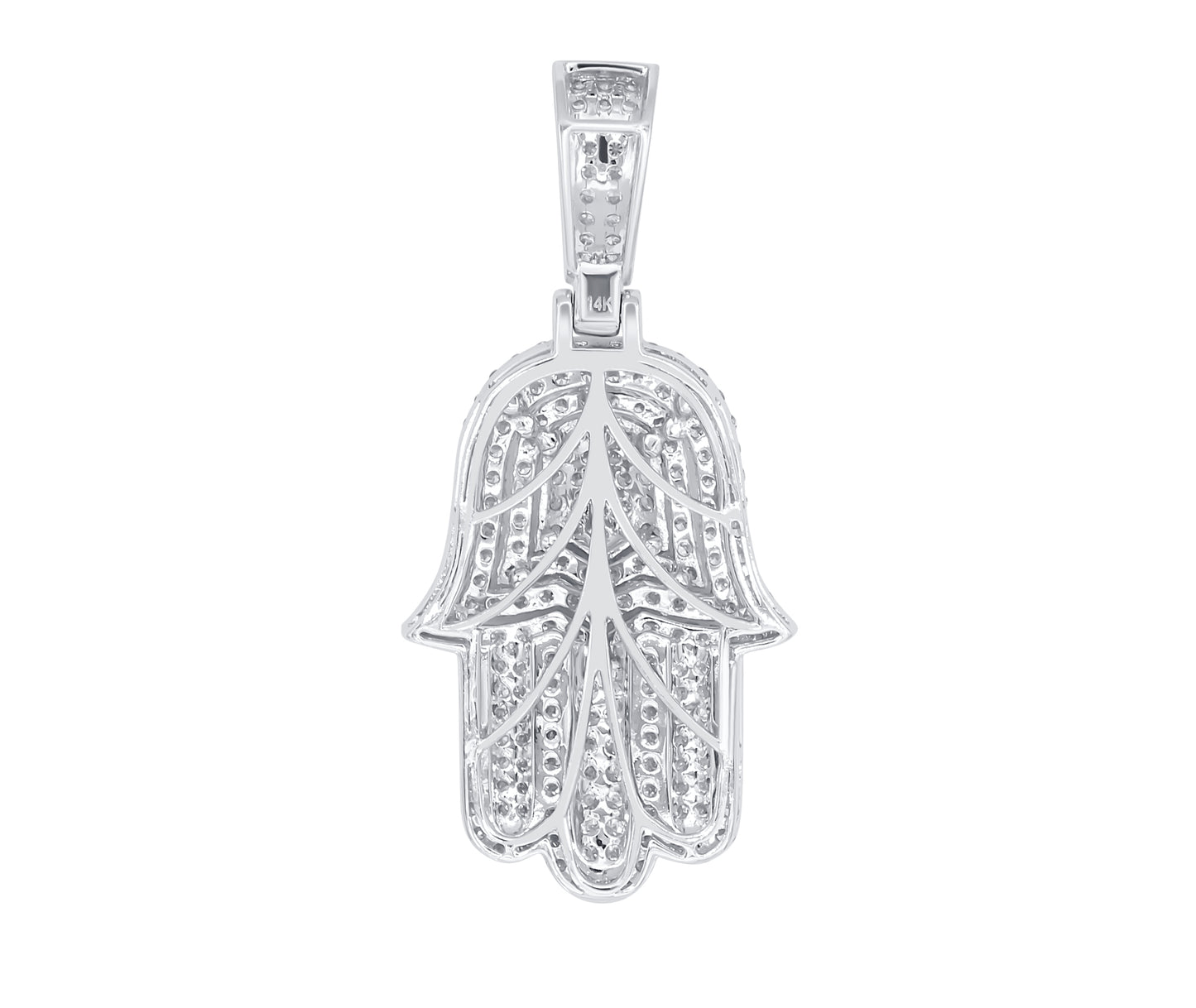 Iced Out Hamsa Hand Pendant