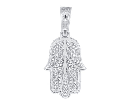 Iced Out Hamsa Hand Pendant