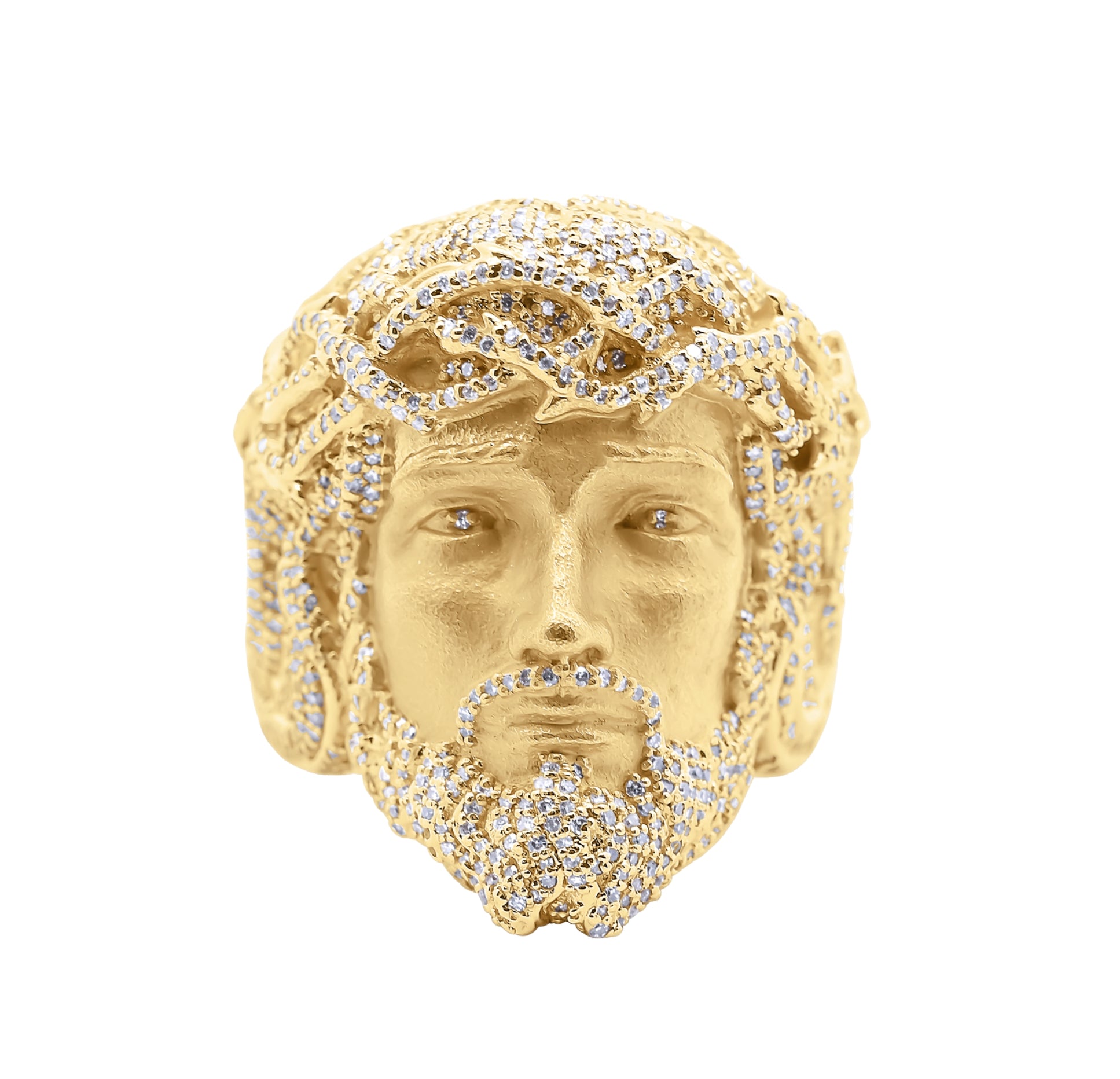 Gold Jesus Head Ring