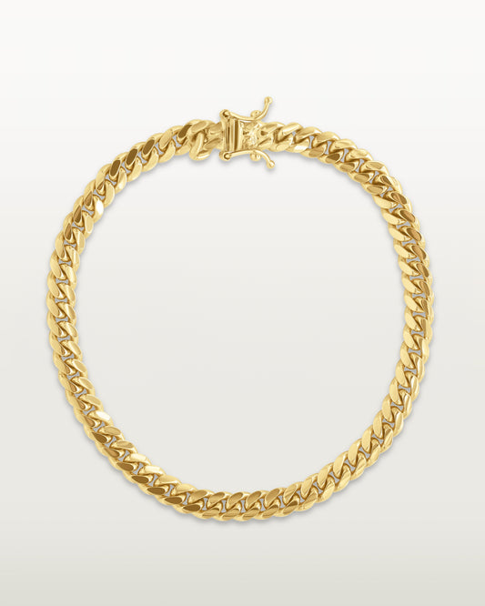 Gold Miami Cuban Link Bracelet 5mm