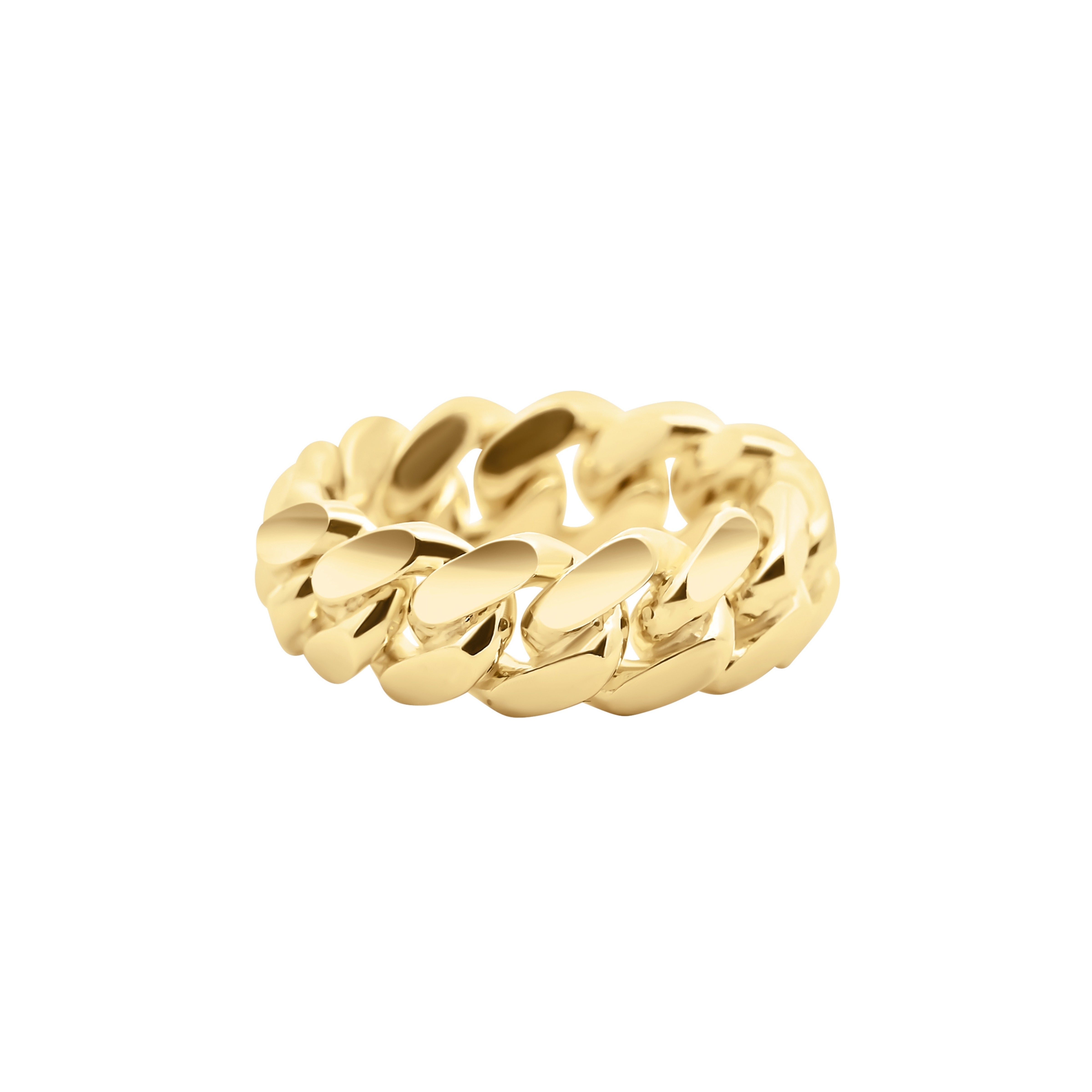 Gold Miami Cuban Link Ring 5mm