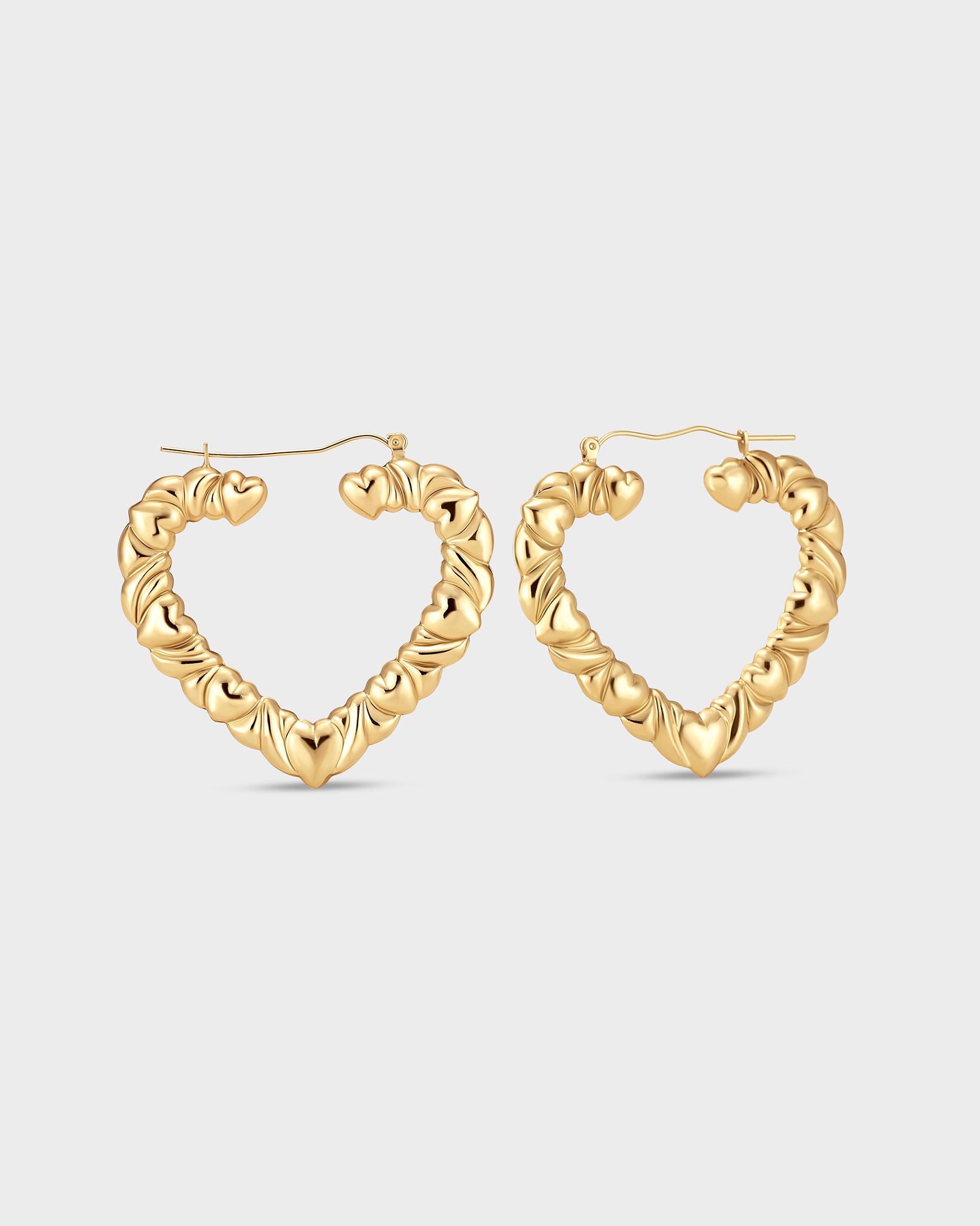 Heart Bamboo Hoops