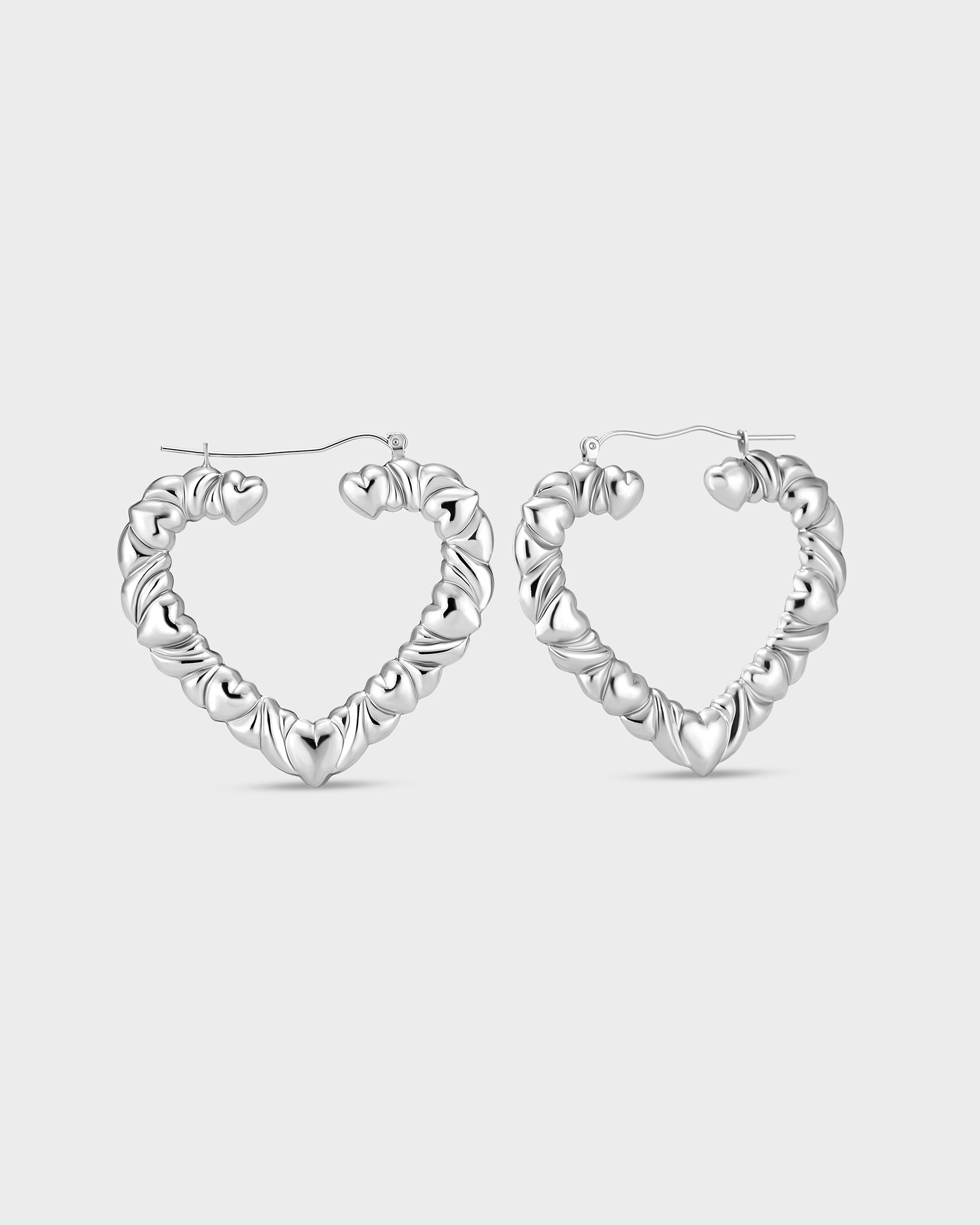 Heart Bamboo Hoops