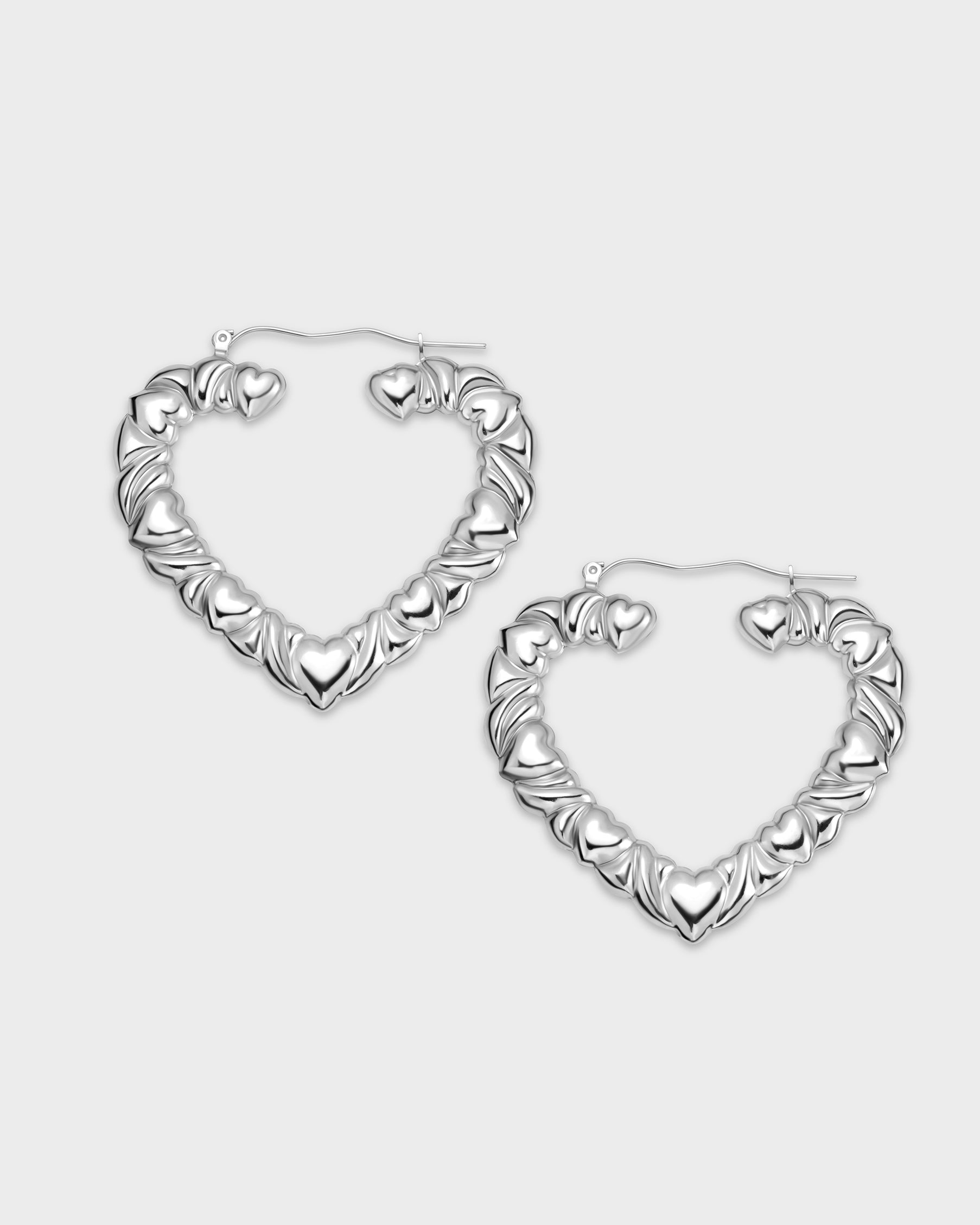 Heart Bamboo Hoops