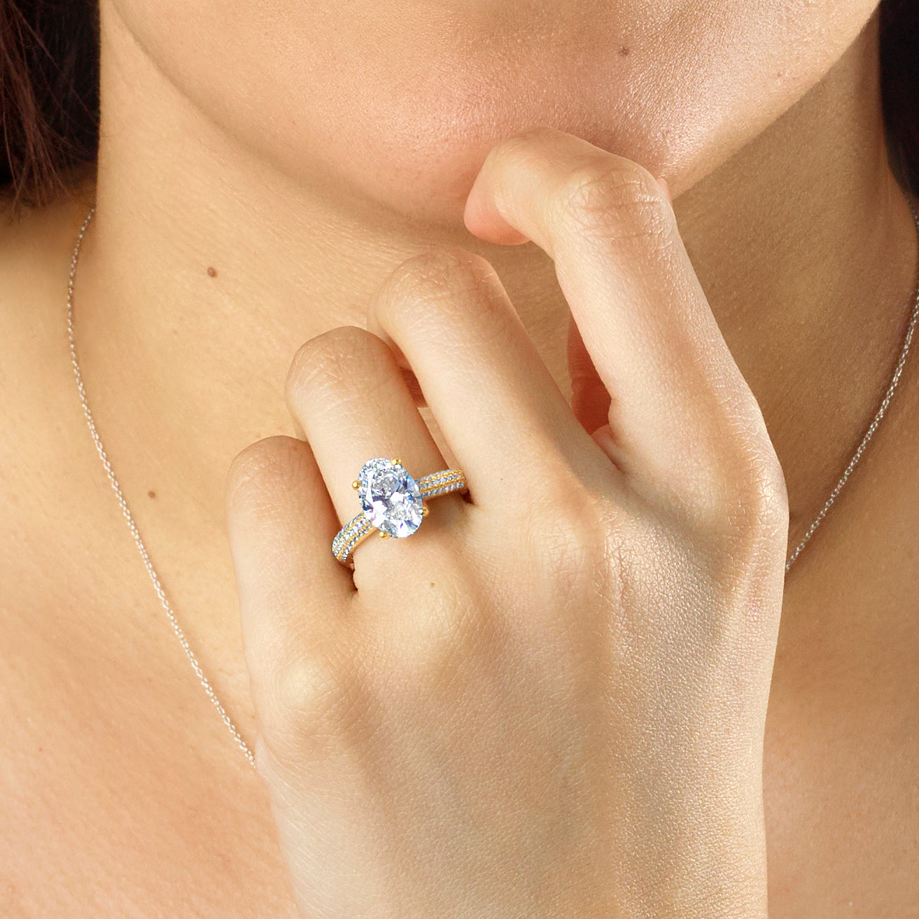 The Oscar Oval Engagement Ring