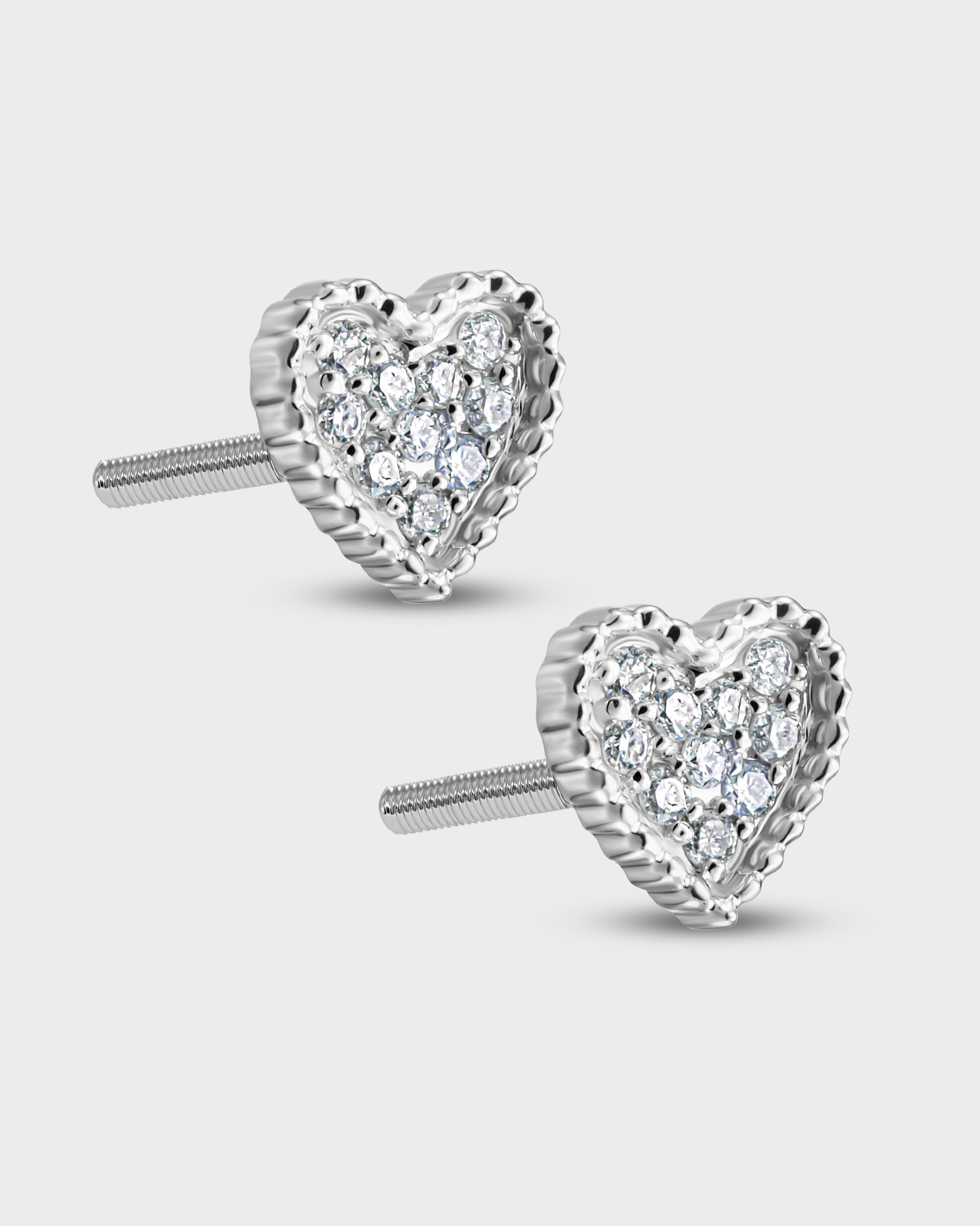 Oscar Petite Heart Studs