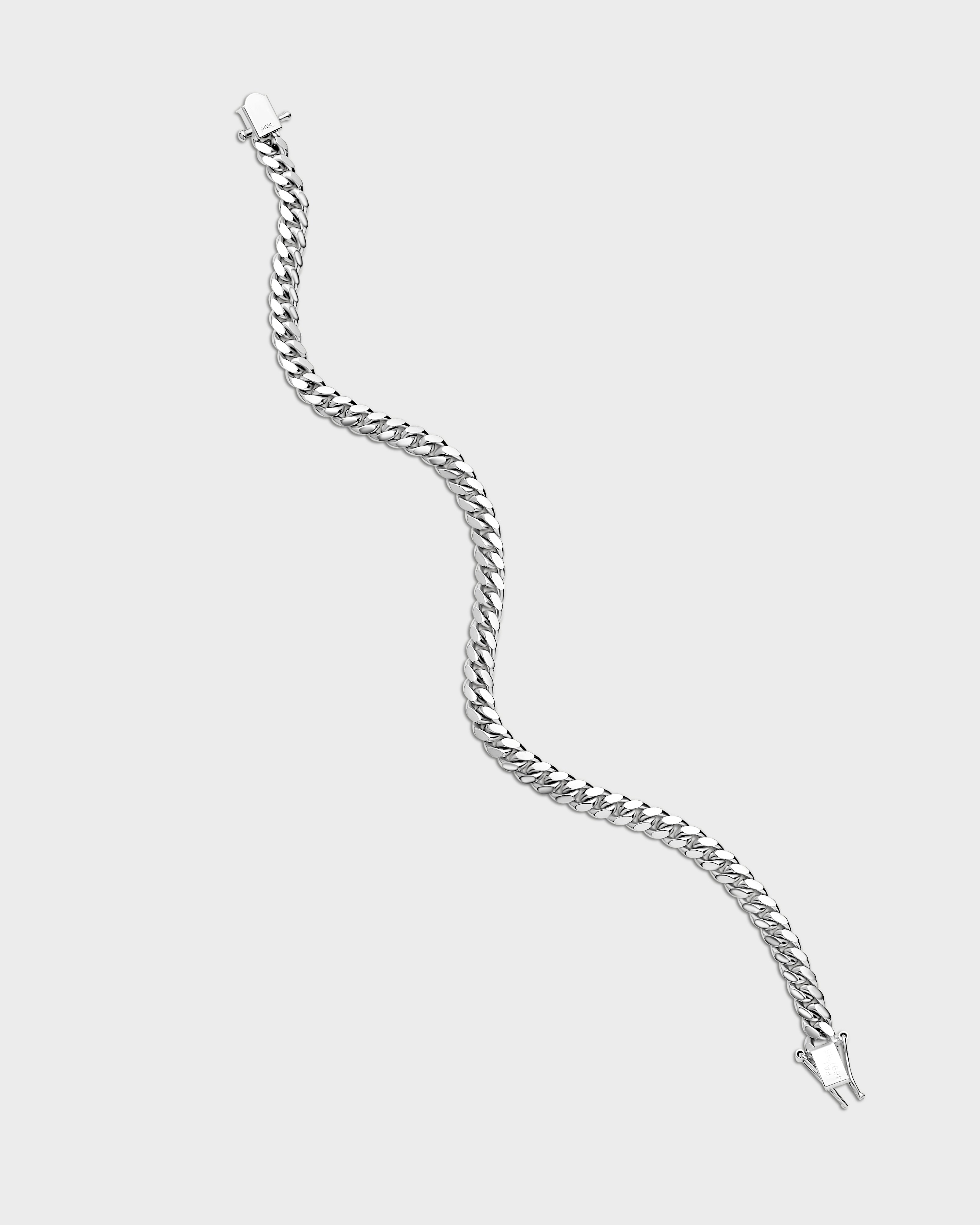 Pulsera de eslabones cubanos de Miami de oro de 5 mm
