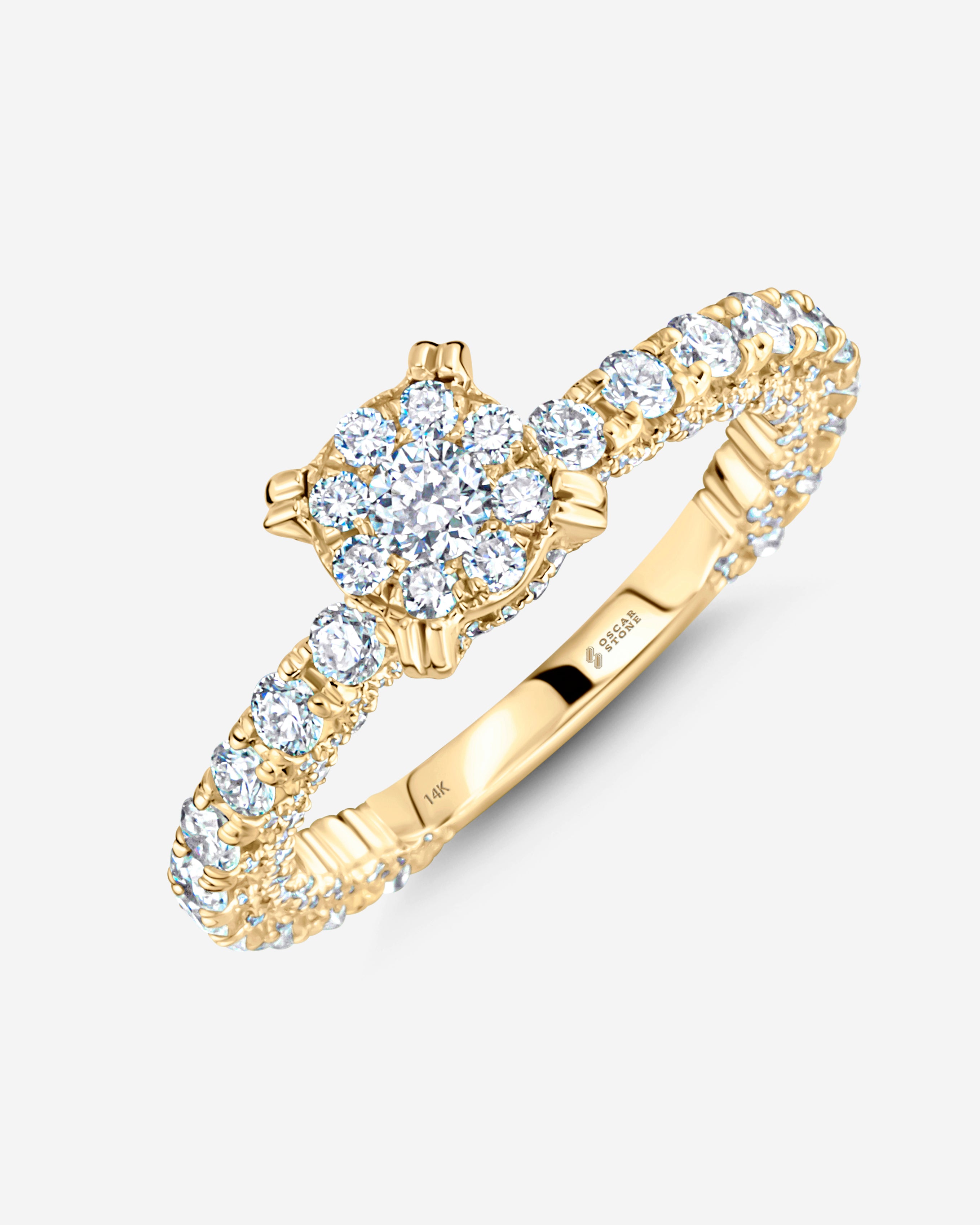 Anillo de compromiso infinito con diamantes